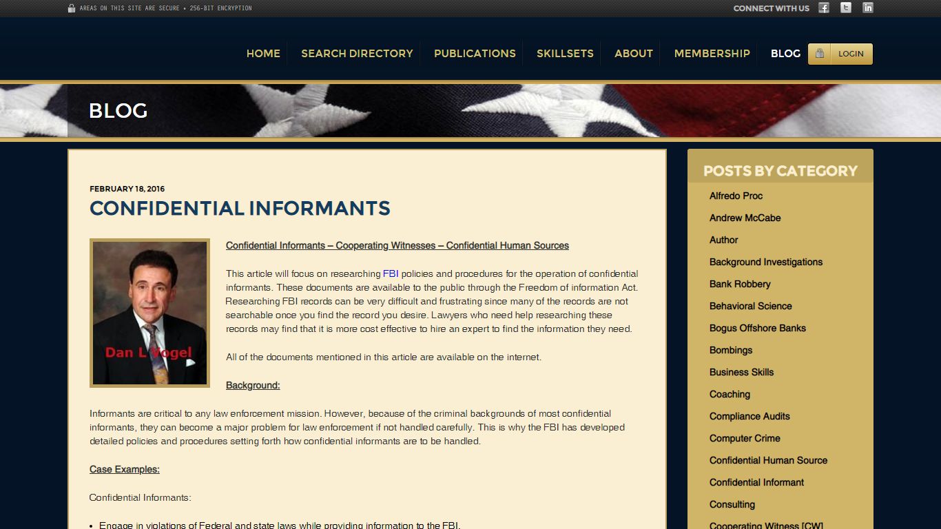 CONFIDENTIAL INFORMANTS - Official FBIretired Website